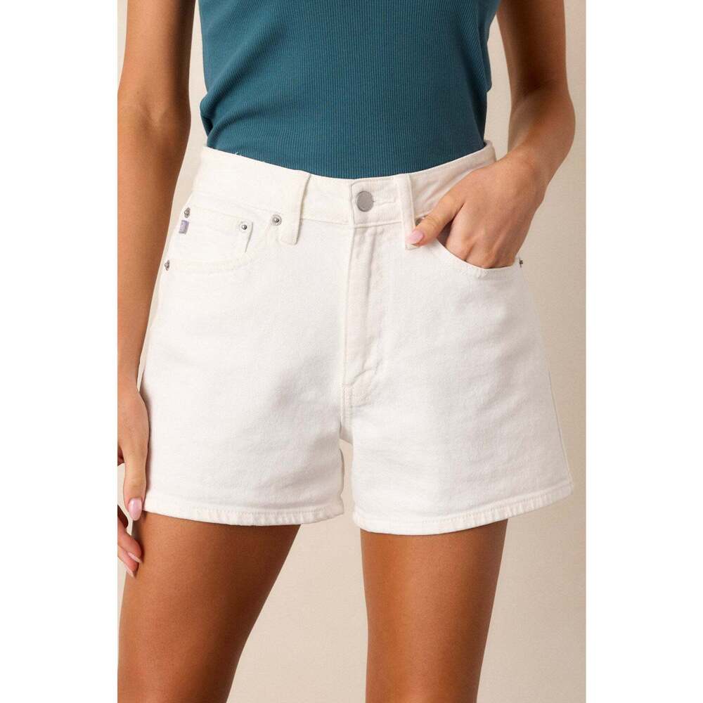 Red Dress A Sight To See White Denim Shorts Size XSXS / White